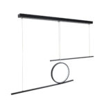 GLOBOSTAR® TEREZA 61288 Μοντέρνο Κρεμαστό Φωτιστικό Οροφής LED 67W 7504lm 300° AC 220-240V IP20 Ρυθμιζόμενο Λευκό CCT με Χειριστήριο από 2700K έως 6000K Dimmable - Lumileds SMD Chip - Μαύρο Ματ - Μ110 x Π4.5 x Υ34cm - 3 Χρόνια Εγγύηση - Image 6