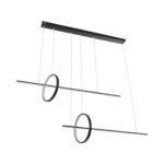 GLOBOSTAR® LINEARE 61290 Μοντέρνο Κρεμαστό Φωτιστικό Οροφής LED 67W 7504lm 300° AC 220-240V IP20 Ρυθμιζόμενο Λευκό CCT με Χειριστήριο από 2700K έως 6000K Dimmable - Lumileds SMD Chip - Μαύρο Ματ - Μ130 x Π25 x Υ60cm - 3 Χρόνια Εγγύηση - Image 5