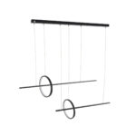 GLOBOSTAR® LINEARE 61290 Μοντέρνο Κρεμαστό Φωτιστικό Οροφής LED 67W 7504lm 300° AC 220-240V IP20 Ρυθμιζόμενο Λευκό CCT με Χειριστήριο από 2700K έως 6000K Dimmable - Lumileds SMD Chip - Μαύρο Ματ - Μ130 x Π25 x Υ60cm - 3 Χρόνια Εγγύηση - Image 6