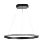 GLOBOSTAR® DIAMOND 61522 Μοντέρνο Κρεμαστό Φωτιστικό Οροφής LED 45W 5040lm 360° AC 220-240V IP20 Ρυθμιζόμενο Λευκό CCT με Χειριστήριο από 2700K έως 6000K Dimmable - Lumileds SMD Chip - Μαύρο Ματ - Μ60 x Π60 x Υ3cm - 3 Χρόνια Εγγύηση - Image 5