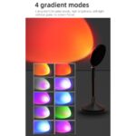 GLOBOSTAR® SUNSET GLB-106-0022 Επιτραπέζιο Φωτιστικό Πορτατίφ Προτζέκτορας Sunset με RF Ασύρματο Χειριστήριο & Λειτουργία μέσω WiFi APP LED 6W 360lm 60° AC 220-240V IP20 Πολύχρωμο RGB Dimmable - Sanan SMD Chip - Μαύρο - Μ10 x Π10 x Υ27cm - 2 Χρόνια Εγγύηση - Image 3
