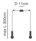 SE21-NM-4-NM2 ADEPT TUBE Nickel Matt Pendant+ - Image 2