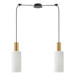 SE21-GM-4-BL2-GL3 ADEPT TUBE Gold Matt Pendant White Glass+
