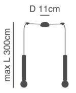 SE21-NM-5-NM2 ADEPT TUBE NICKEL MAT Nickel Matt Pendant+ - Image 2
