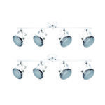 T12022A-4TU (x2) Juno Packet White adjustable spot with chrome ring and glass+