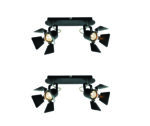 GU12015A-2B (x2) Mystik Packet Metal black ceiling lamp with rotating heads+