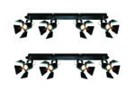 GU12015A-4B (x2) Mystik Packet Metal black ceiling lamp with rotating heads+