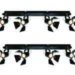 GU12015A-4B (x2) Mystik Packet Metal black ceiling lamp with rotating heads+