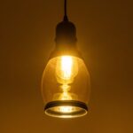 GLOBOSTAR® OLIVER 999-0188 Vintage Κρεμαστό Φωτιστικό Οροφής με Ντουί 1 x E27 AC 220-240V IP20 - Μελί & Μαύρο - Μ14 x Π14 x Υ30cm - Image 2