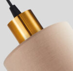 SE21-GM-9-SH3 ADEPT WALL LAMP Gold Matt and Black Metal Wall Lamp Brown Shade+ - Image 2