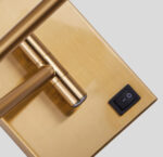 SE21-GM-52-SH3 ADEPT WALL LAMP Gold Matt Wall lamp with Switcher and Grey Shade+ - Image 2