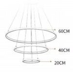 SE LED 60 DAMITA BLACK PENDANT 60-40-20x100cm 70W 3CCT WITH MEMORY IP20 2 YEARS WARRANTY Α2 - Image 2