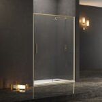 Καμπίνα από τοίχο σε τοίχο με διάφανο κρύσταλλο EFE 400 Gold KARAG 140x190cm