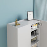 Παπουτσοθήκη - Ντουλάπι Pool Megapap χρώμα λευκό 72x34x119εκ. - Image 5