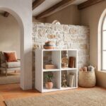 Βιβλιοθήκη Cube Megapap χρώμα λευκό 60x30x60εκ. - Image 3