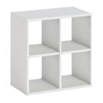 Βιβλιοθήκη Cube Megapap χρώμα λευκό 60x30x60εκ. - Image 4