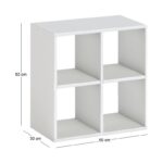Βιβλιοθήκη Cube Megapap χρώμα λευκό 60x30x60εκ. - Image 5