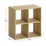 Βιβλιοθήκη Cube Megapap χρώμα sapphire oak 60x30x60εκ. - Image 5