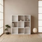 Βιβλιοθήκη Cube Megapap χρώμα λευκό 90x30x90εκ. - Image 2