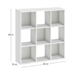 Βιβλιοθήκη Cube Megapap χρώμα λευκό 90x30x90εκ. - Image 5