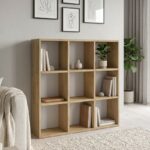 Βιβλιοθήκη Cube Megapap χρώμα sapphire oak 90x30x90εκ.