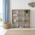 Βιβλιοθήκη Cube Megapap χρώμα sapphire oak 90x30x90εκ. - Image 2