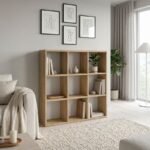 Βιβλιοθήκη Cube Megapap χρώμα sapphire oak 90x30x90εκ. - Image 3