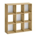 Βιβλιοθήκη Cube Megapap χρώμα sapphire oak 90x30x90εκ. - Image 4