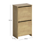 Παπουτσοθήκη Port Megapap χρώμα sapphire oak 48x31x92εκ. - Image 5