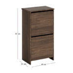 Παπουτσοθήκη Port Megapap χρώμα καρυδί 48x31x92εκ. - Image 5