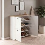 Παπουτσοθήκη Palma Megapap χρώμα λευκό - sapphire oak 90x35x90εκ. - Image 2