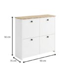 Παπουτσοθήκη Palma Megapap χρώμα λευκό - sapphire oak 90x35x90εκ. - Image 5