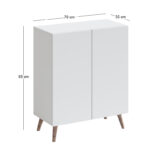 Παπουτσοθήκη Luce Megapap χρώμα λευκό 70x35x85εκ. - Image 5