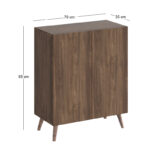 Παπουτσοθήκη Luce Megapap χρώμα καρυδί 70x35x85εκ. - Image 5