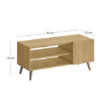 Έπιπλο τηλεόρασης Parma Megapap χρώμα sapphire oak 90x30x40εκ. - Image 4