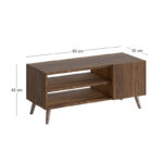 Έπιπλο τηλεόρασης Parma Megapap χρώμα καρυδί 90x30x40εκ. - Image 4