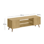 Έπιπλο τηλεόρασης Etna Megapap χρώμα sapphire oak 120x30x45εκ. - Image 4