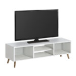 Έπιπλο τηλεόρασης Loren Megapap χρώμα λευκό 120x30x40εκ. - Image 2