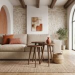 Τραπεζάκι βοηθητικό σετ 3 τμχ Cruz Megapap χρώμα καρυδί Ø33x46εκ. - Image 2