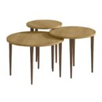 Τραπεζάκι σαλονιού σετ 3 τμχ Nola Megapap χρώμα sapphire oak Ø60x46εκ. - Image 4