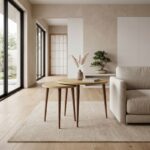 Τραπεζάκι σαλονιού σετ 2 τμχ Nola Megapap χρώμα sapphire oak Ø60x46εκ. - Image 3