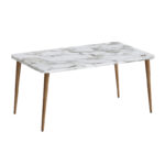 Τραπεζάκι σαλονιού Plane Megapap χρώμα λευκό εφέ μαρμάρου 90x55x41εκ. - Image 2