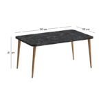 Τραπεζάκι σαλονιού Plane Megapap χρώμα μαύρο εφέ μαρμάρου 90x55x41εκ. - Image 3