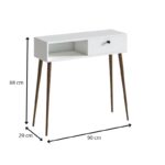 Κονσόλα Napoli Megapap χρώμα λευκό 90x29x88εκ. - Image 6