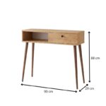 Κονσόλα Napoli Megapap χρώμα sapphire oak 90x29x88εκ. - Image 6