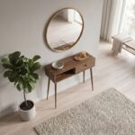 Κονσόλα Napoli Megapap χρώμα καρυδί 90x29x88εκ. - Image 2