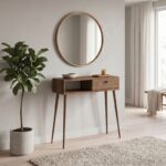 Κονσόλα Napoli Megapap χρώμα καρυδί 90x29x88εκ. - Image 3