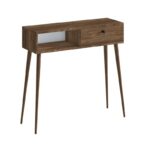 Κονσόλα Napoli Megapap χρώμα καρυδί 90x29x88εκ. - Image 4