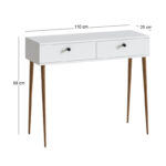 Κονσόλα Alis Megapap χρώμα λευκό 110x29x88εκ. - Image 4