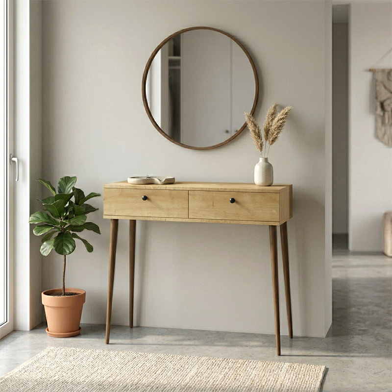 GP026-01152-0 Κονσόλα Alis Megapap χρώμα sapphire oak 110x29x88εκ. - Image 1